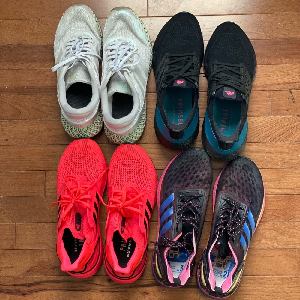 ADIDAS 4 pair of men’s gym sportswear sneakers shoes